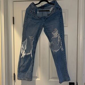 Dark Wash Knee Ripped Jeans